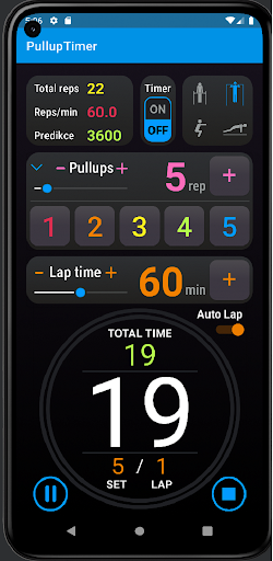 Pullup TIMER Screen 3