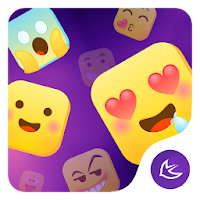 Yellow Mini Cute Emoji - APUS Launcher theme
