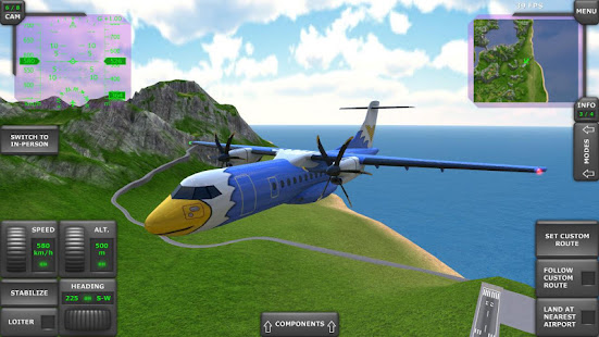 Simulador de vôo de turboélice 3D