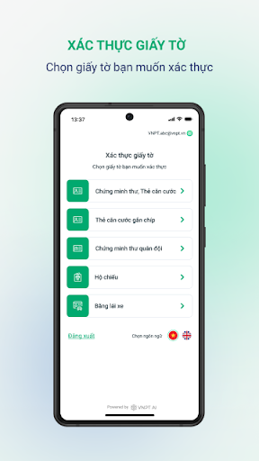 Android application VNPT eKYC screenshort