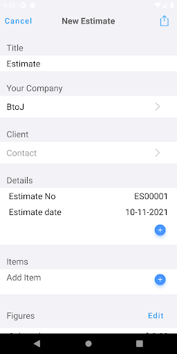 Job Estimate Maker, Invoice+ Screen 2