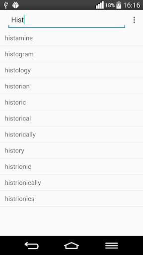 Android application English Chinese Dictionary screenshort