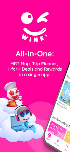 Android application WINK+ Singapore MRT Metro Map screenshort