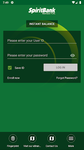 SpiritBank Mobile Banking Screen 2