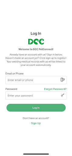 Android application DCC PetConnect screenshort