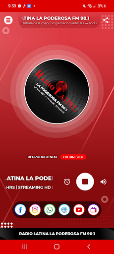 Radio Latina La Poderosa 90.1 Screen 2