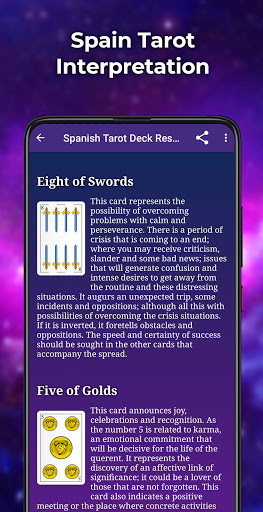 Tarot Spanish Deck - Reading Screen 3
