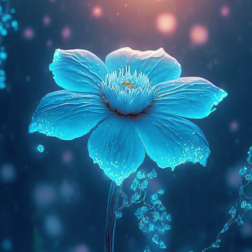 blue flower wallpaper logo