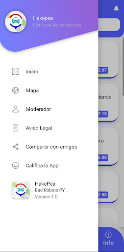 Android application Hakepea - Informa tu ruta PY screenshort