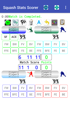 Squash Match ScorerPro Screen 2