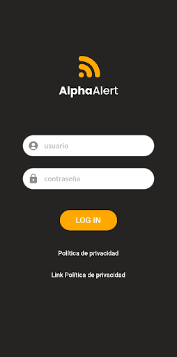 Android application AlphaAlert ADM screenshort