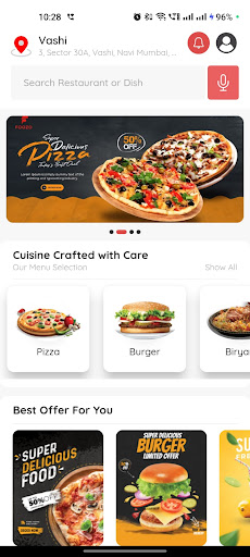 Android application Foozo: Food Delivery & Dining screenshort