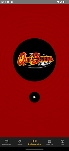 Android application Que Buena 105.7 FM Bakersfield screenshort