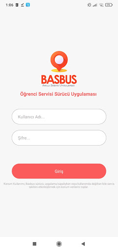 Android application Basbus Sürücü screenshort