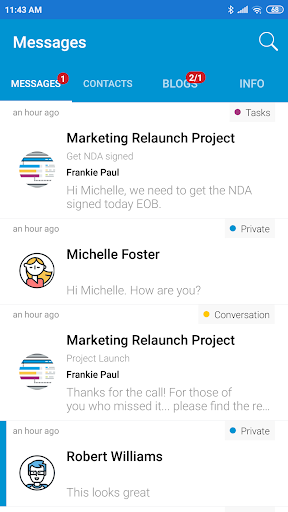 Android application Linkando Messenger screenshort