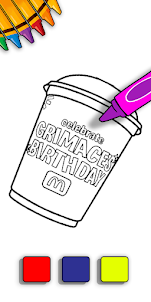 Grimace Shake Coloring book