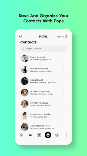 Pops - Digital Business Card Screen 3