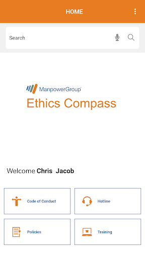 Android application ManpowerGroup Ethics Compass screenshort