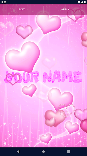 Pink Hearts Live Wallpaper Screen 2