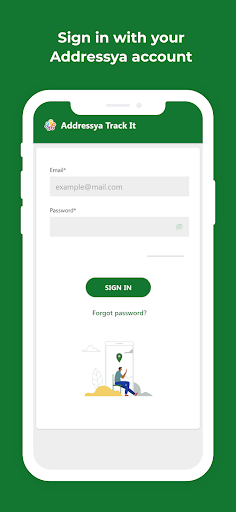 Android application Addressya Track It screenshort