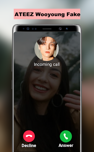 Android application ATEEZ Wooyoung Fake Call screenshort