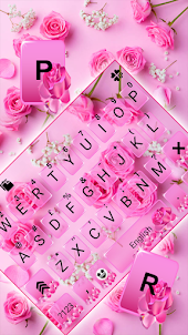 Pink Rose Keyboard Theme App