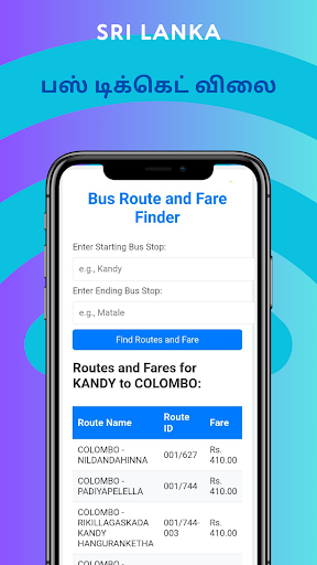 Sri Lanka Bus Ticket Prices