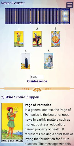 Tarot Card Reading Screen 3