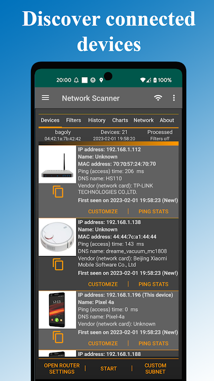 Network Scanner, Device Finder - New - (Android)