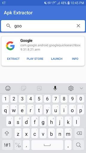 APK Extractor Screen 2
