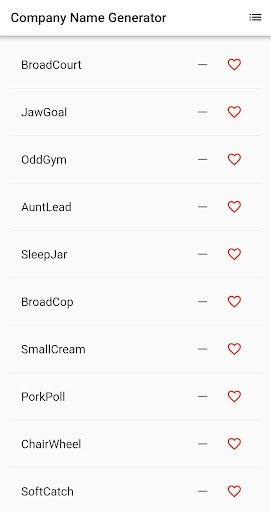 Company Name Generator Screenshot 1 - AppWisp.com