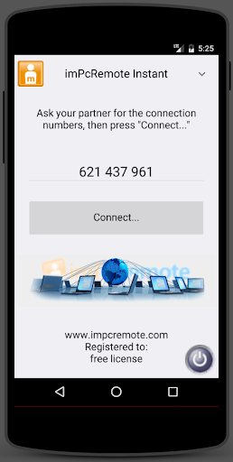 Android application imPcRemote Instant screenshort