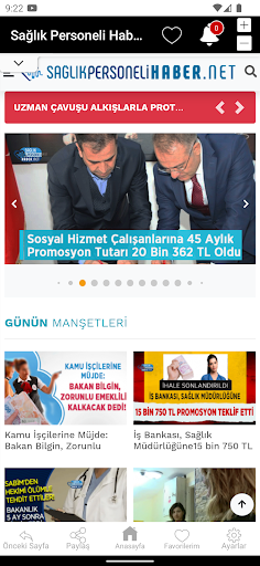 Android application Sağlık Personeli Haberleri screenshort