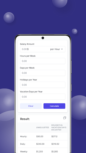 Android application Salary Calculator screenshort