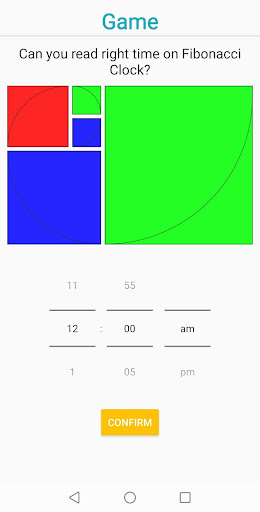 Fibonacci Clock Screen 2