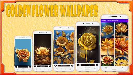 Golden Flower Wallpaper screenshot 8