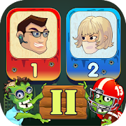 Two guys &amp; Zombies 2 two player game v0.5.6 Mod (Unlimited Diamonds + No Ads) Apk