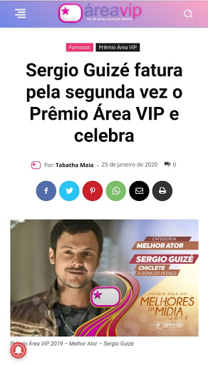 Área VIP - TV e Famosos Screen 3