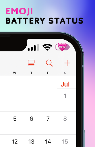 Android application Emoji Battery Status Bar screenshort