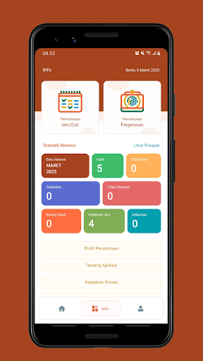 HRIS Mobile Gelora Screen 3