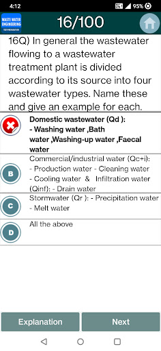 Waste Water Engineering Quiz Screen 3