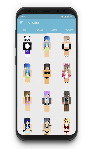 Android application Cute Bikini Skins screenshort