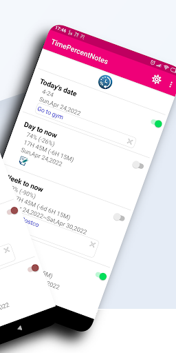 TimePercentNotes - Memos Screen 2