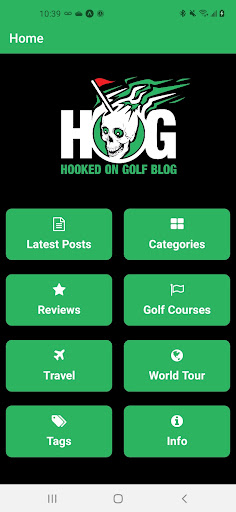 Android application Hooked on Golf Blog screenshort