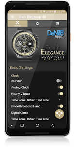 Dark Elegance HD WatchFace Widget Live Wallpaper