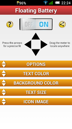 Android application Floating Battery Percentage % screenshort