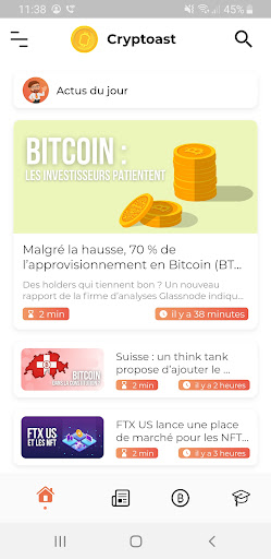 Android application Cryptoast screenshort