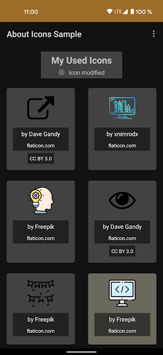 Android application About Icons - Demo screenshort