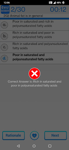 Biochemistry Practice Quiz Screen 3