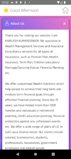 Kamlesh Kr Financial Services Screen 2